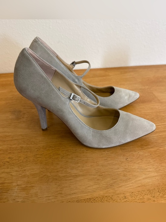 Michael Kors Shoes - Michael Kors Taupe Beige Pointed Toe Heels Strap Buckle 8.5  4” Heel